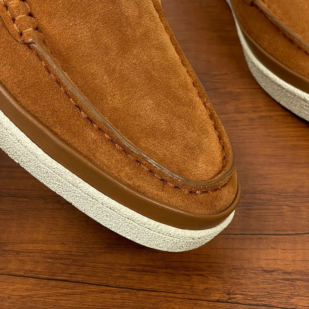 Zegna Men's Suede Leather Slip-On Loafers