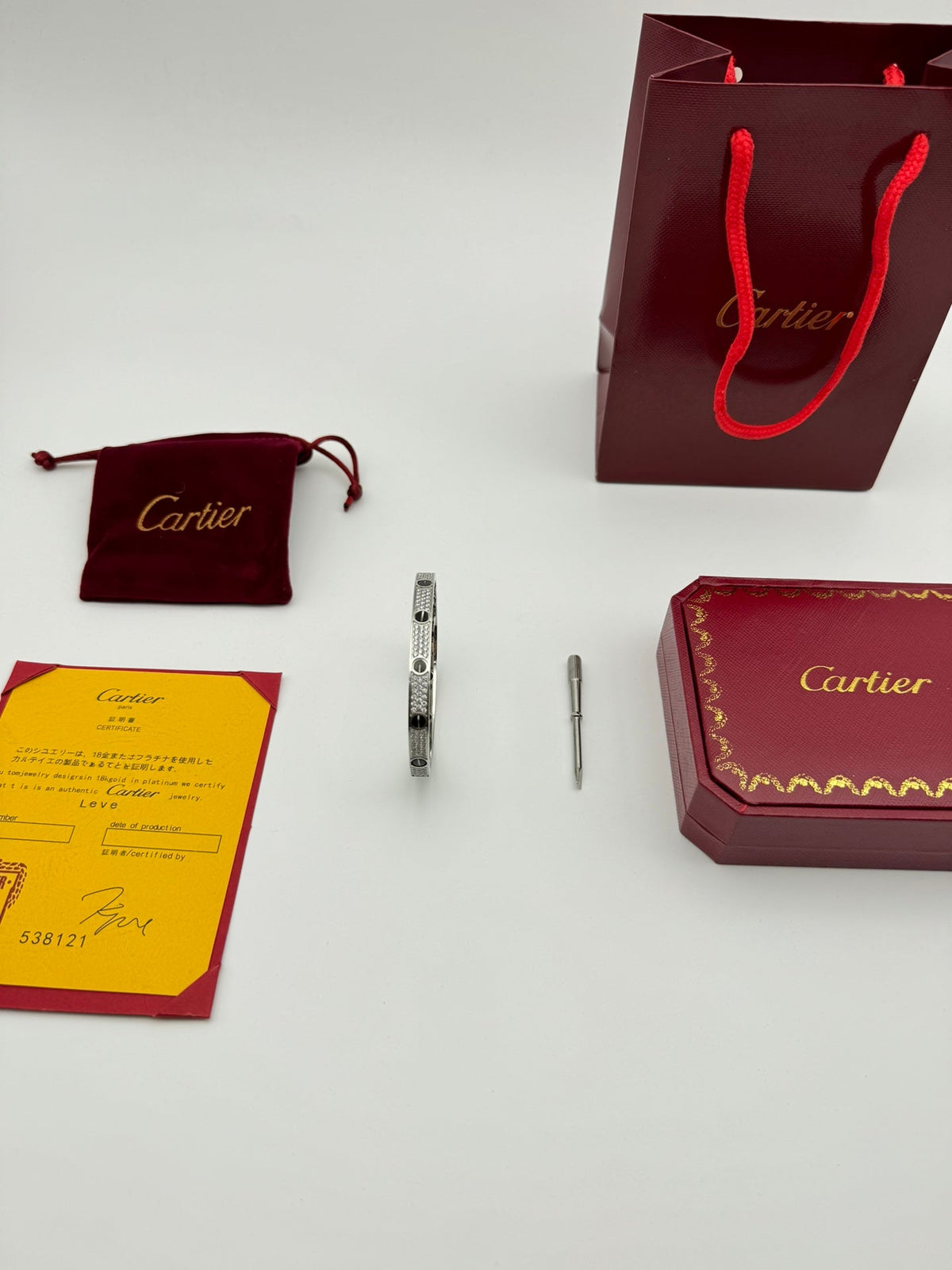 Cartier LOVE Pave Bracelet