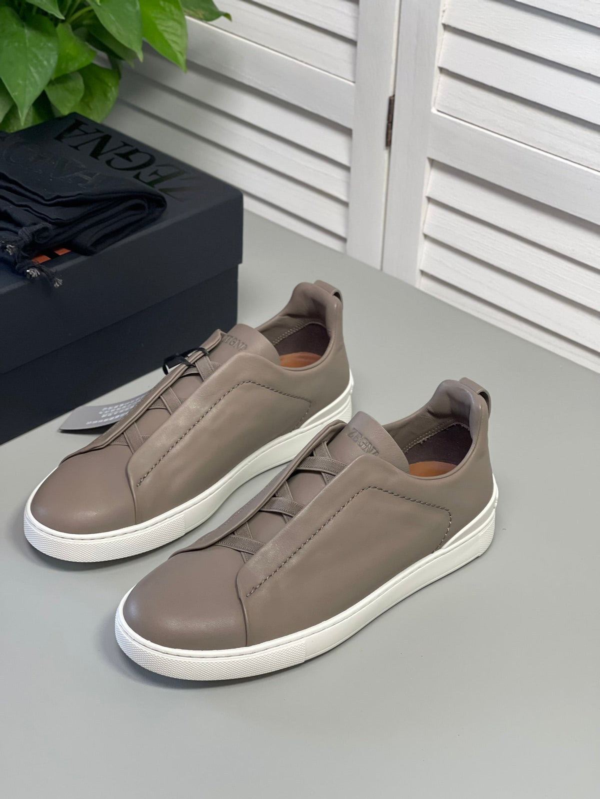 Zegna SECONDSKIN Triple Stitch Low-Top Sneakers