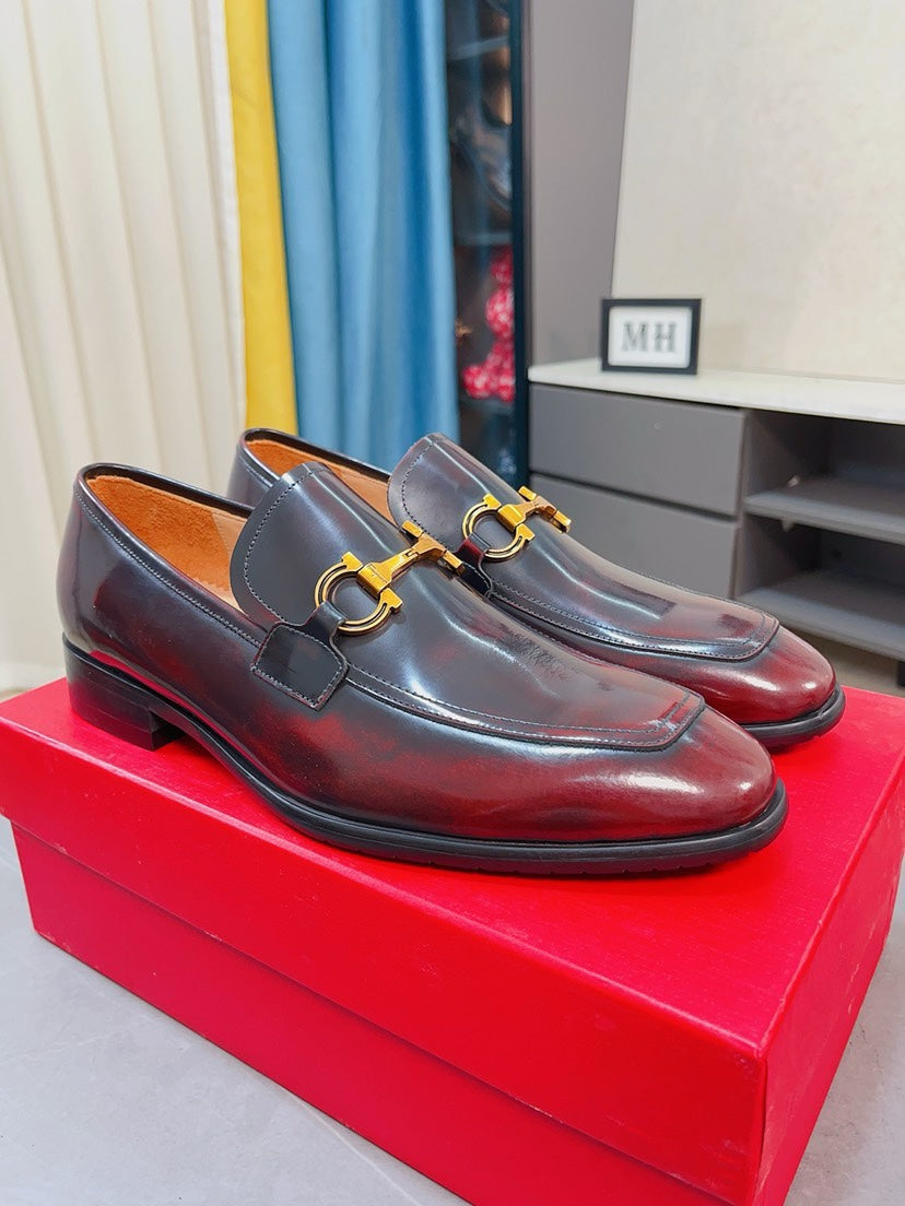 Ferragamo Men's Suede Business Loafers