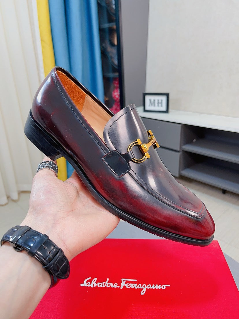 Ferragamo Men's Suede Business Loafers