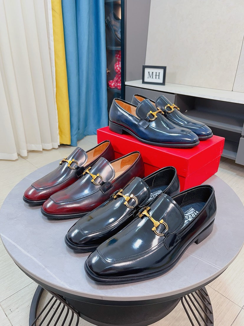 Ferragamo Men's Suede Business Loafers