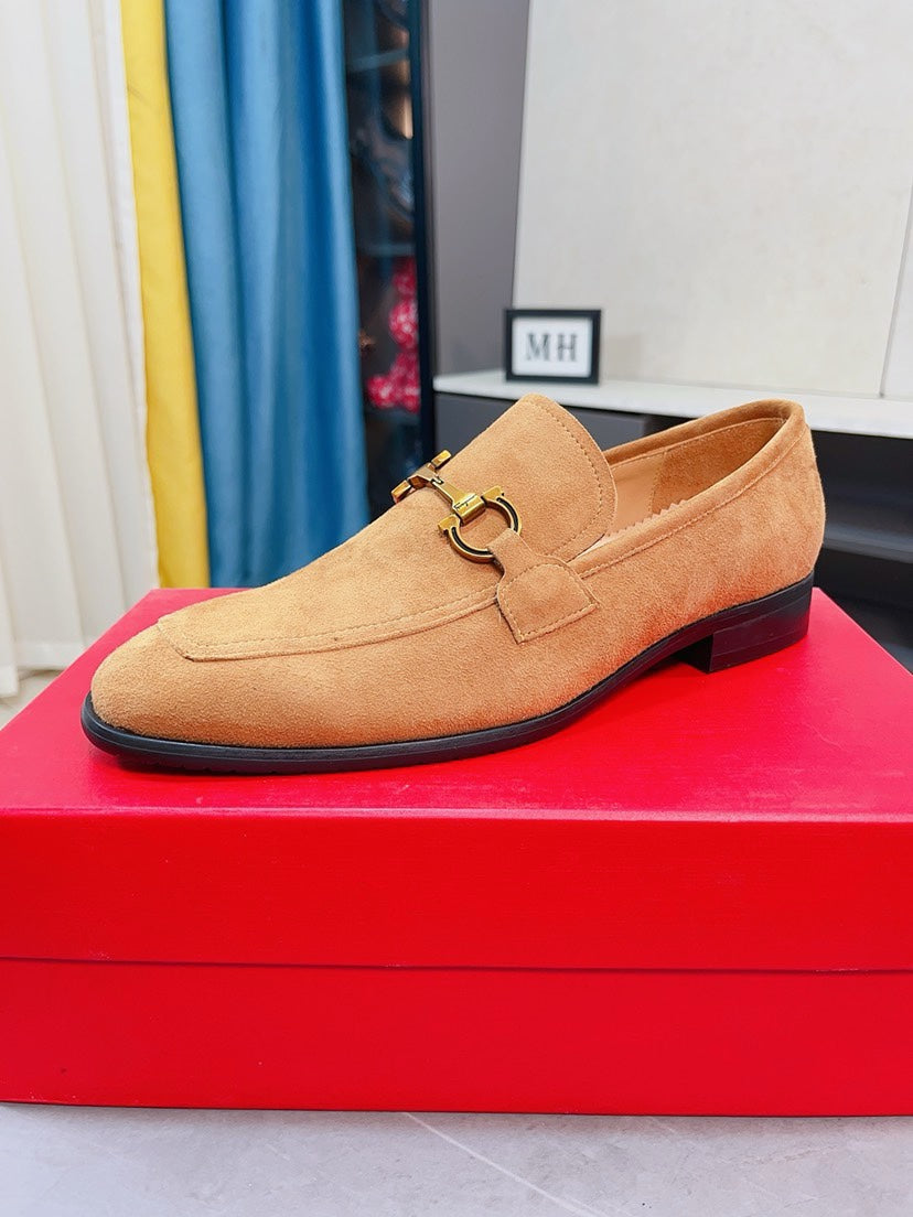 Ferragamo Men's Suede Business Loafers