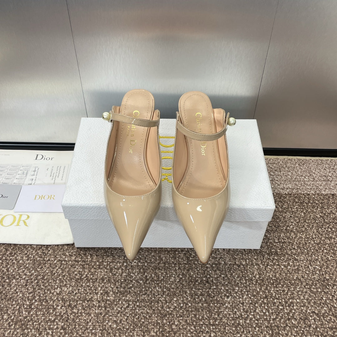 Dior J'Adior Jolie Pearl Pointed-Toe Mules – 2024 Spring/Summer Collection