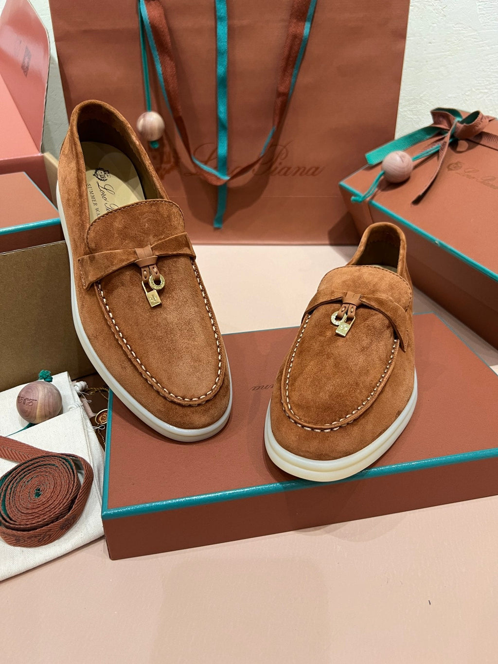 Loro Piana My Charms Suede Loafers
