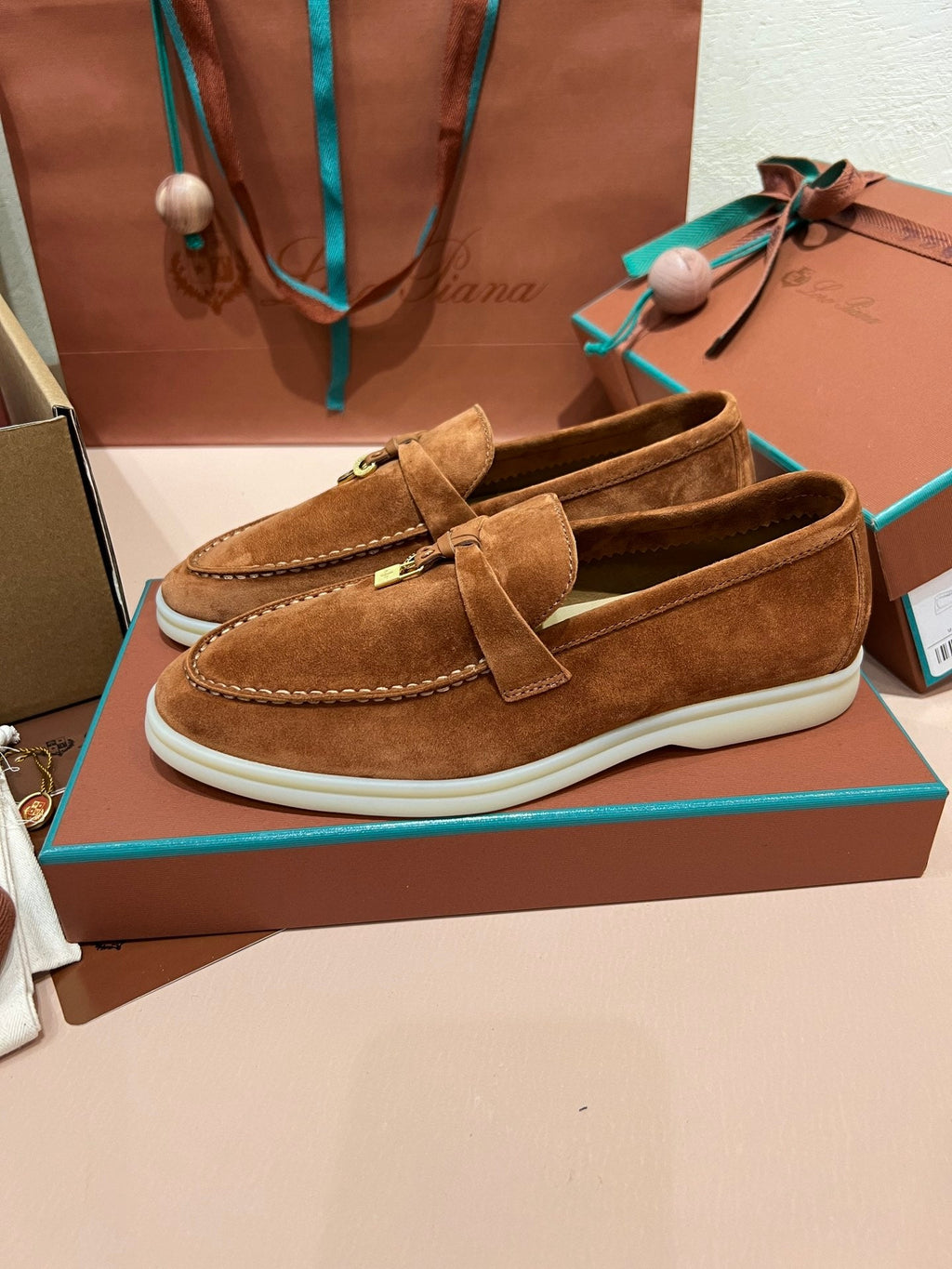 Loro Piana My Charms Suede Loafers