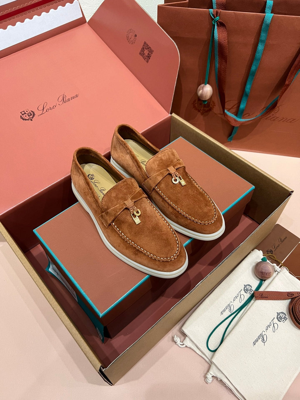 Loro Piana My Charms Suede Loafers