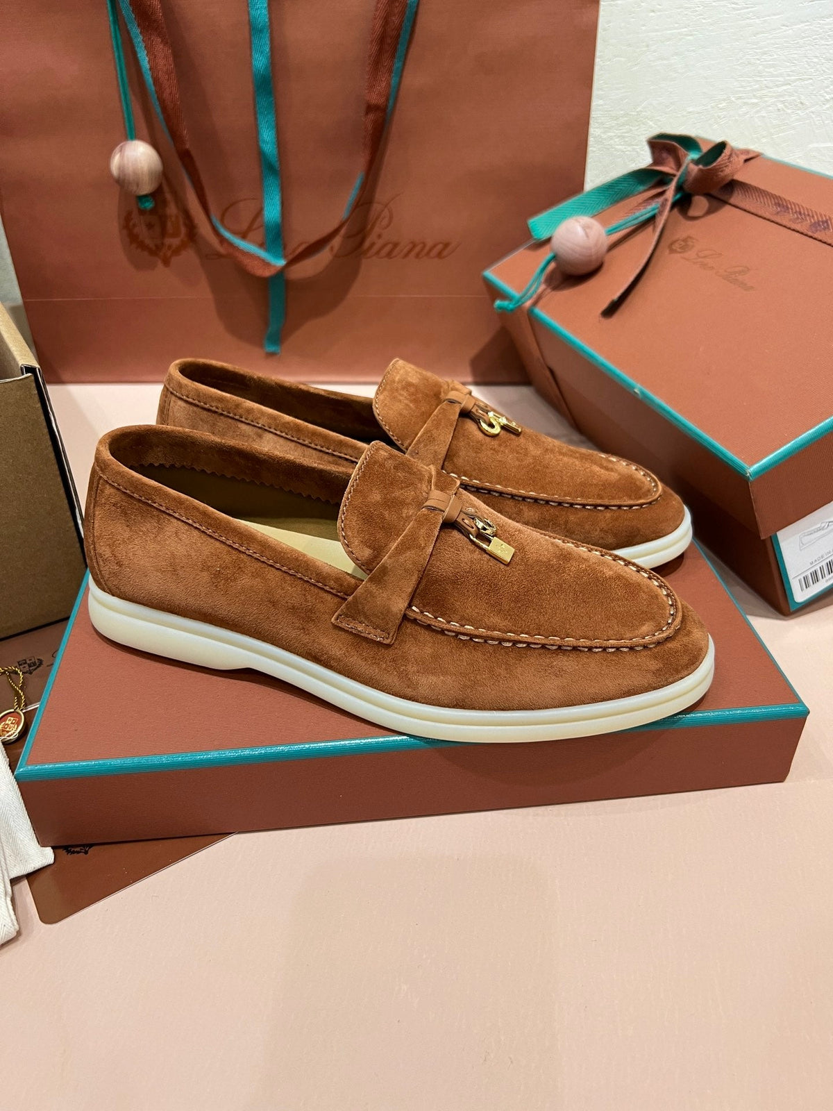 Loro Piana My Charms Suede Loafers