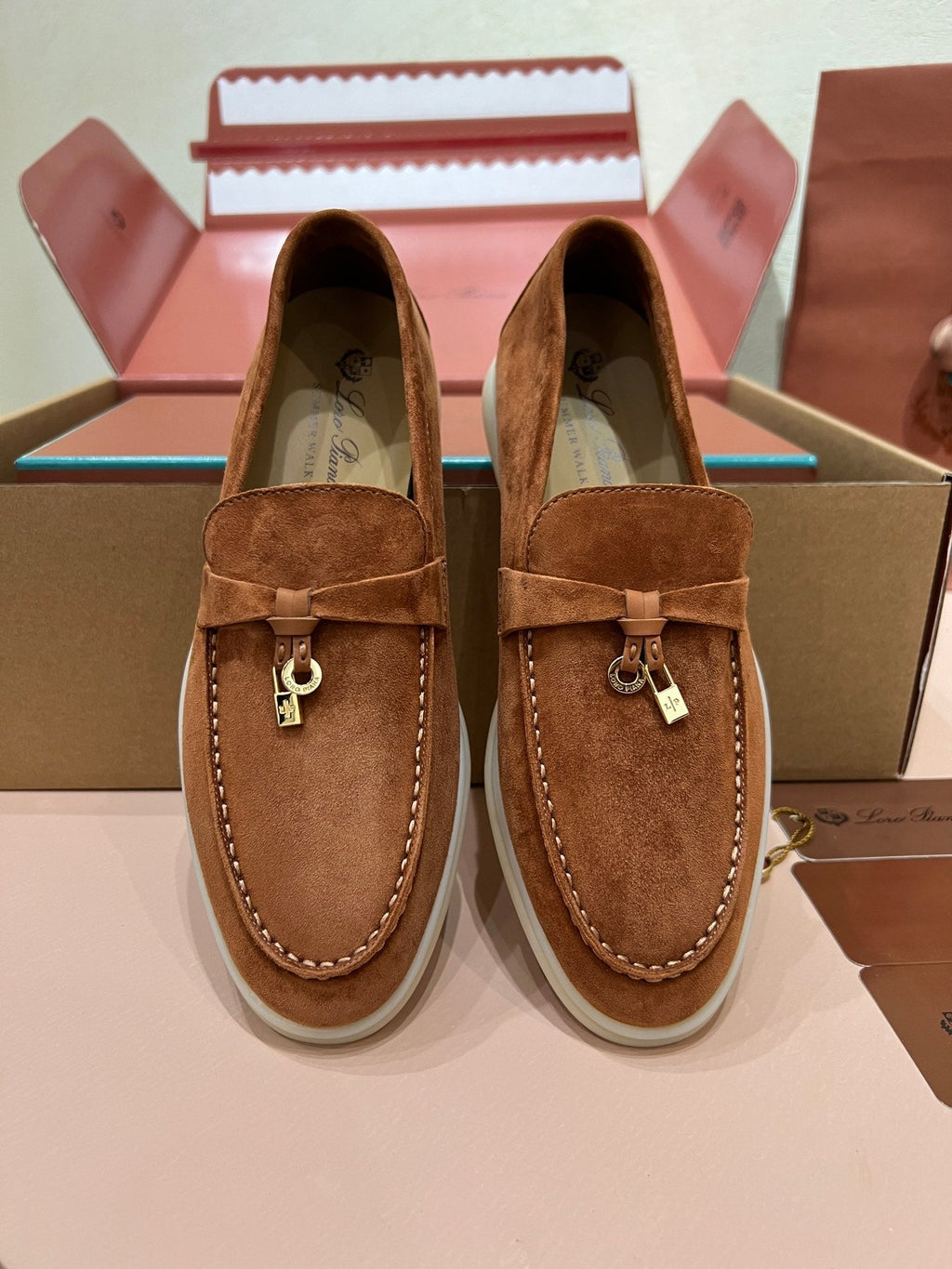 Loro Piana My Charms Suede Loafers