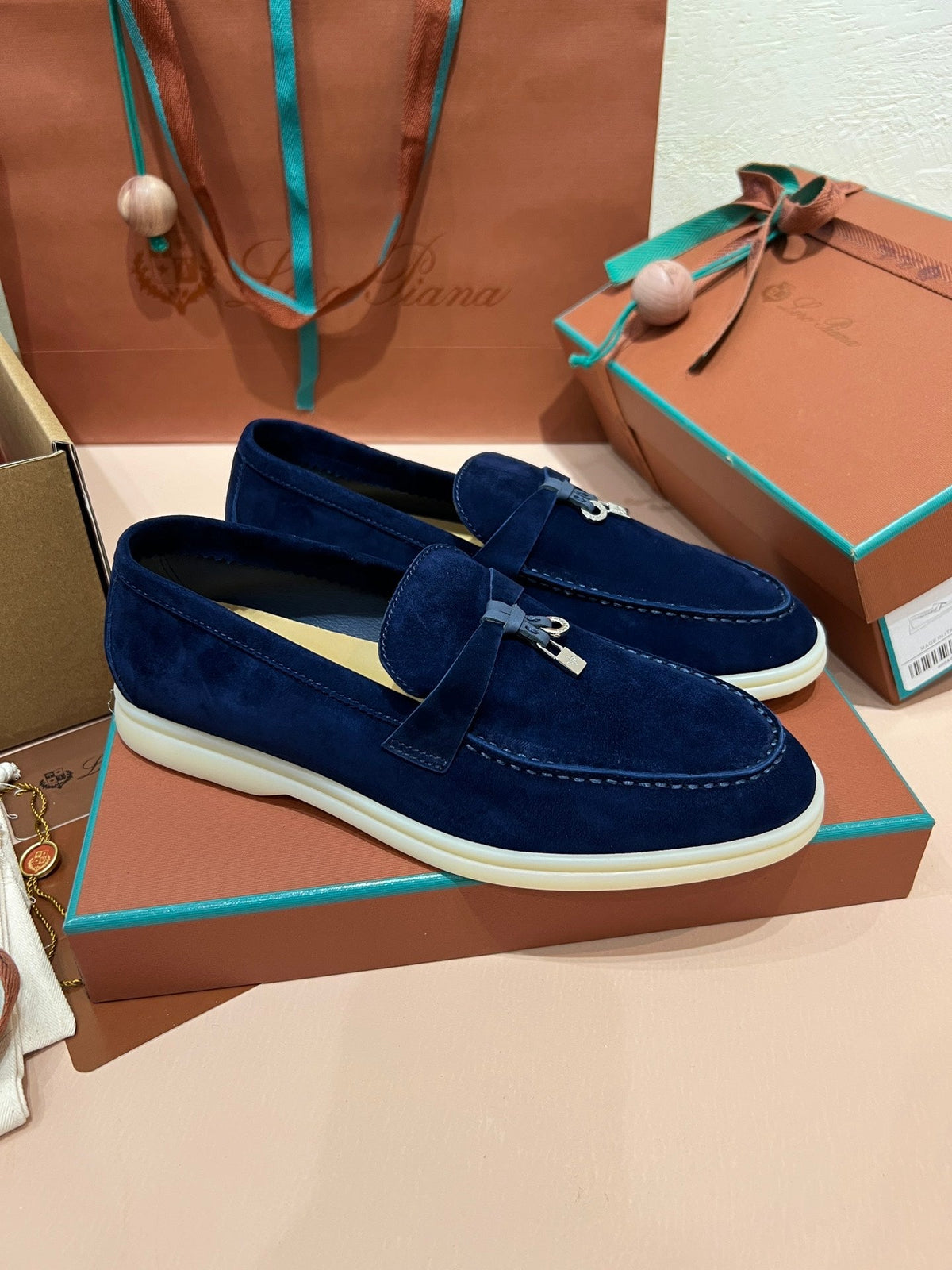 Loro Piana My Charms Suede Loafers