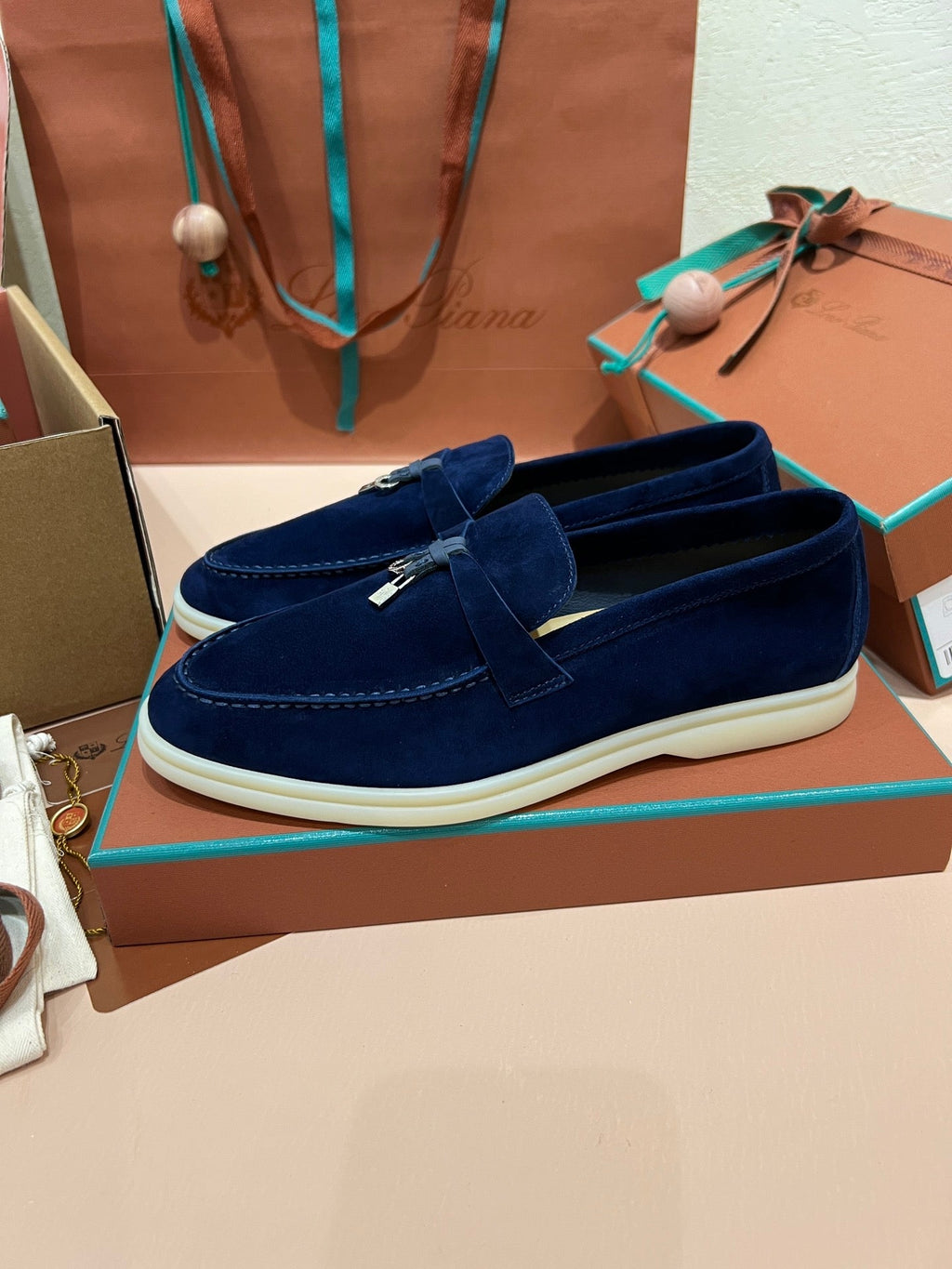 Loro Piana My Charms Suede Loafers