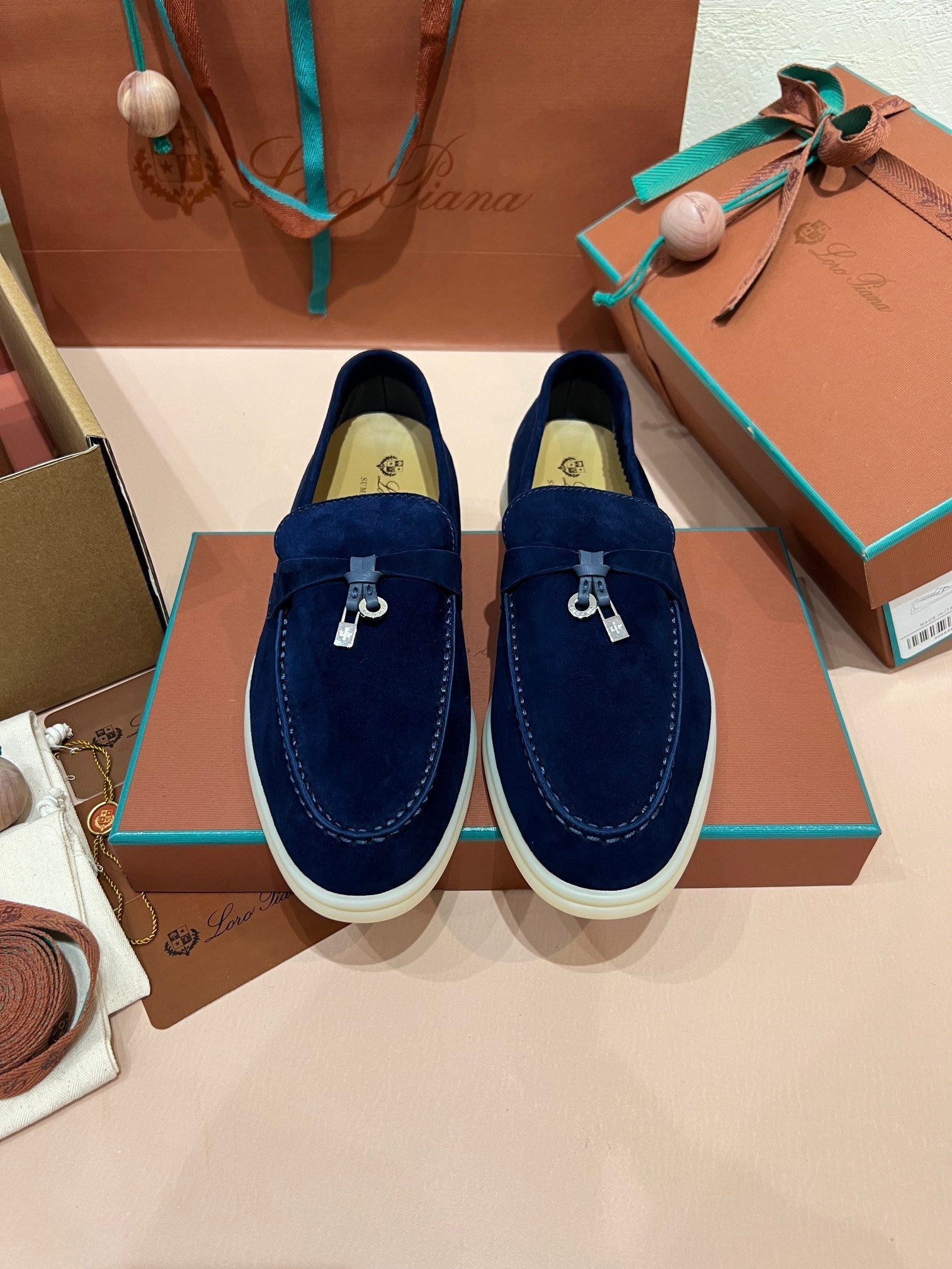 Loro Piana My Charms Suede Loafers