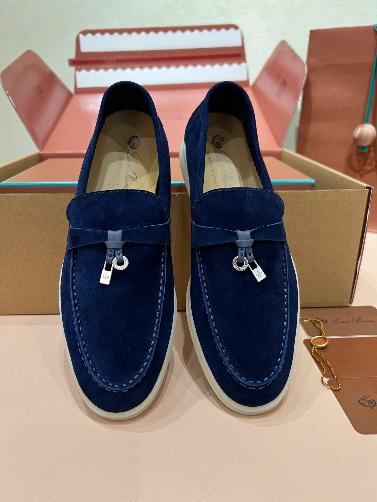 Loro Piana My Charms Suede Loafers