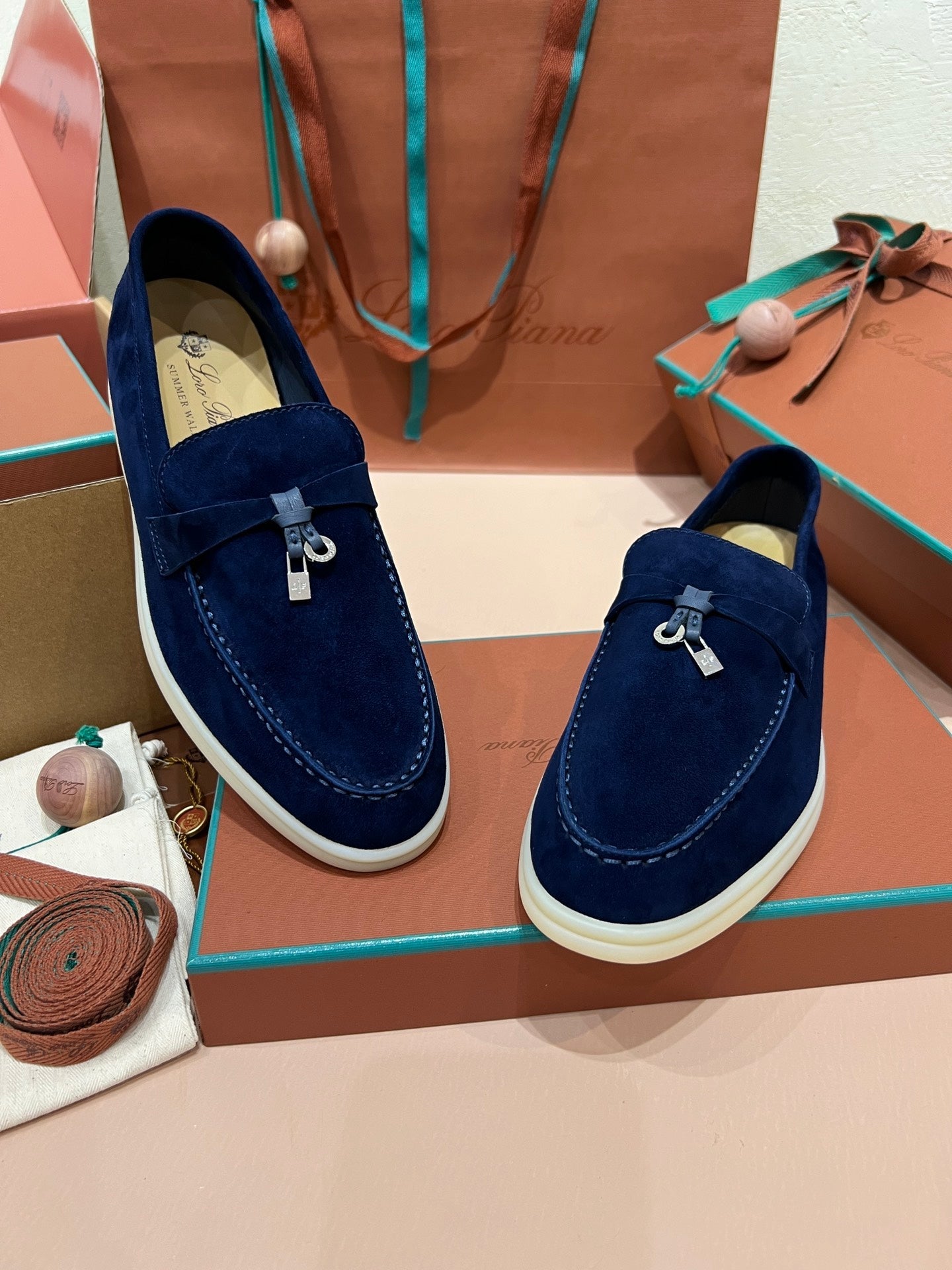 Loro Piana My Charms Suede Loafers