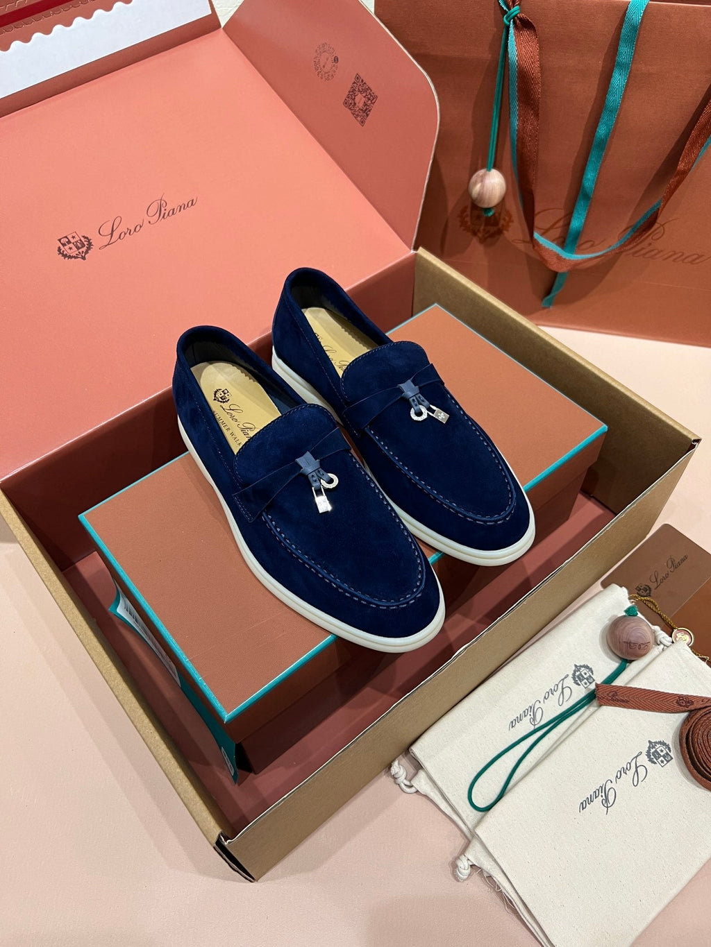Loro Piana My Charms Suede Loafers