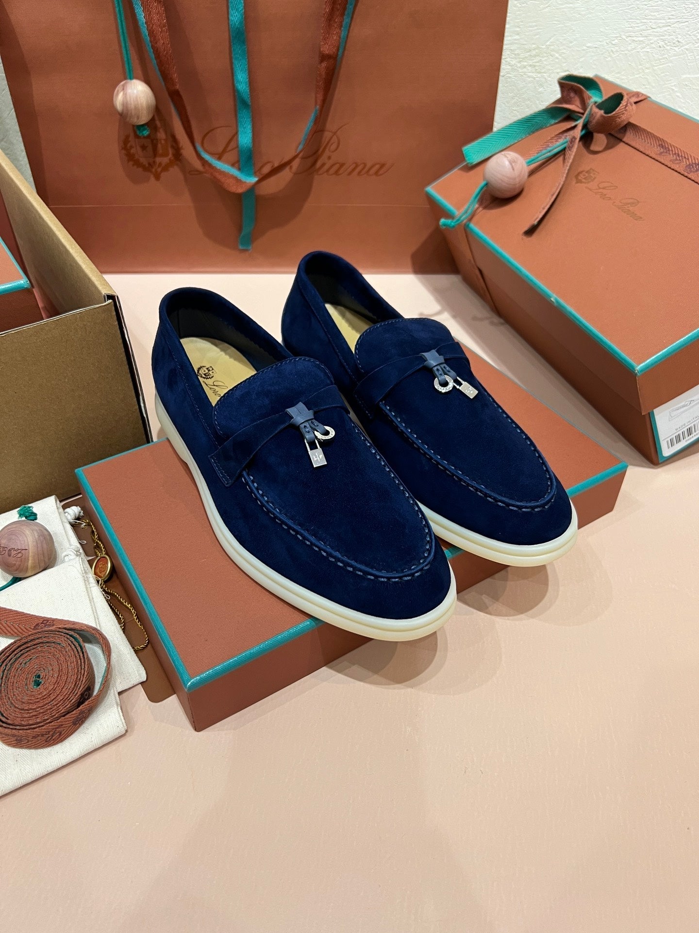 Loro Piana My Charms Suede Loafers