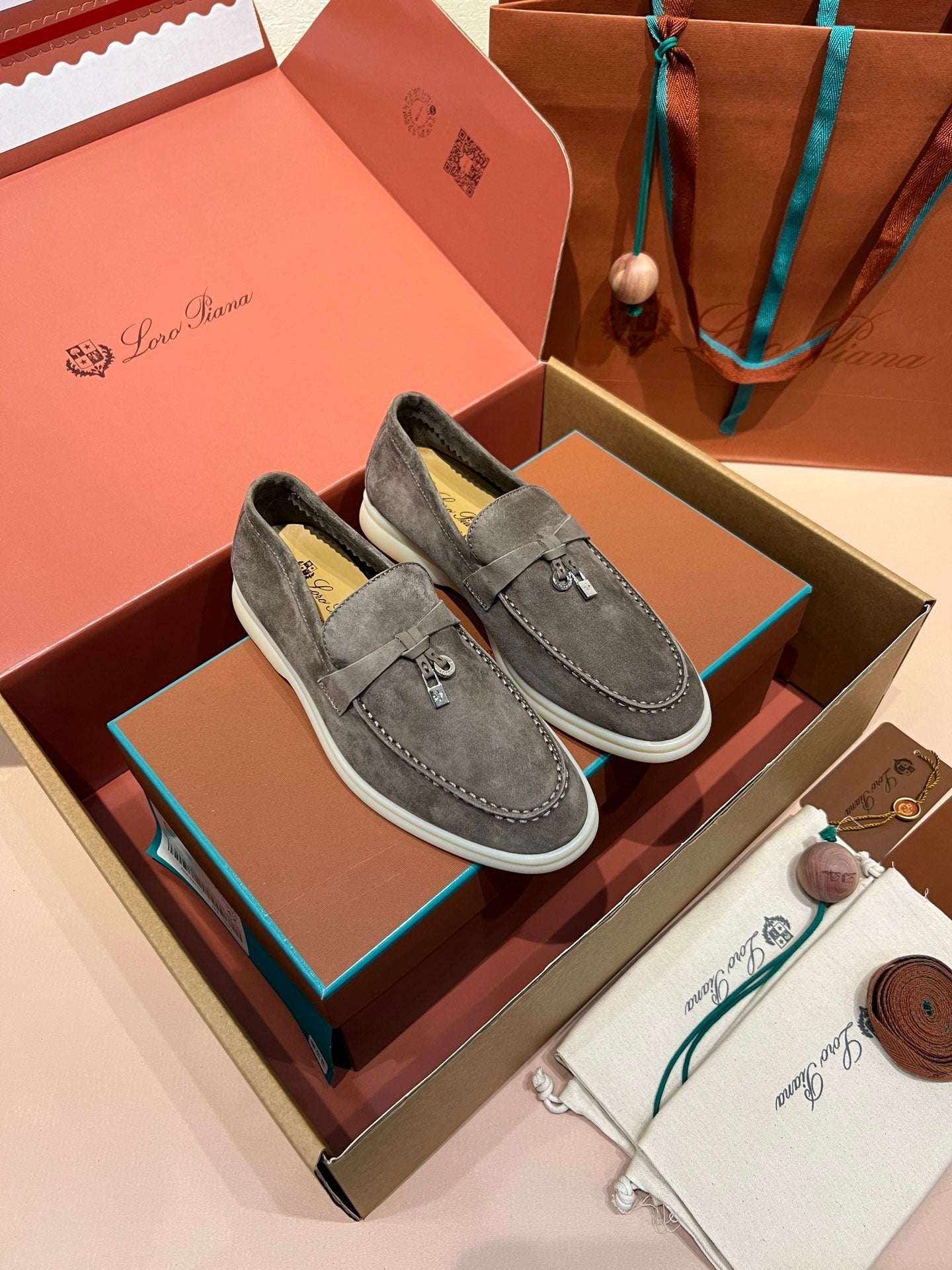 Loro Piana My Charms Suede Loafers