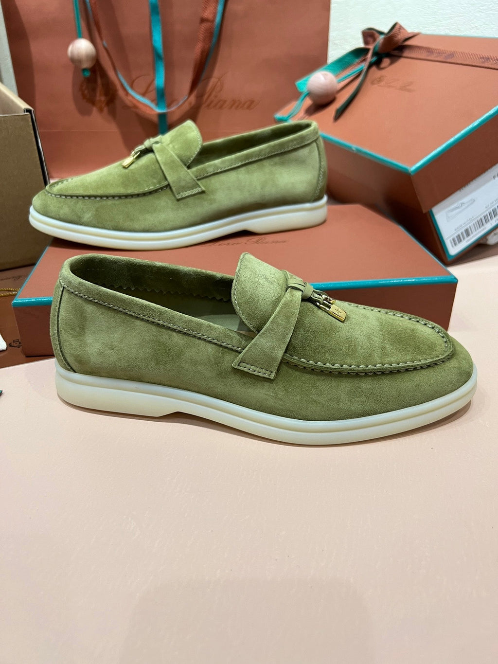 Loro Piana My Charms Suede Loafers
