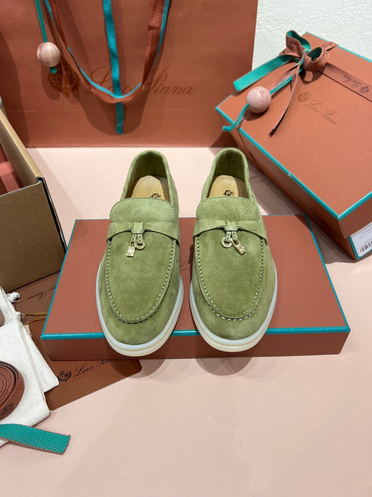 Loro Piana My Charms Suede Loafers