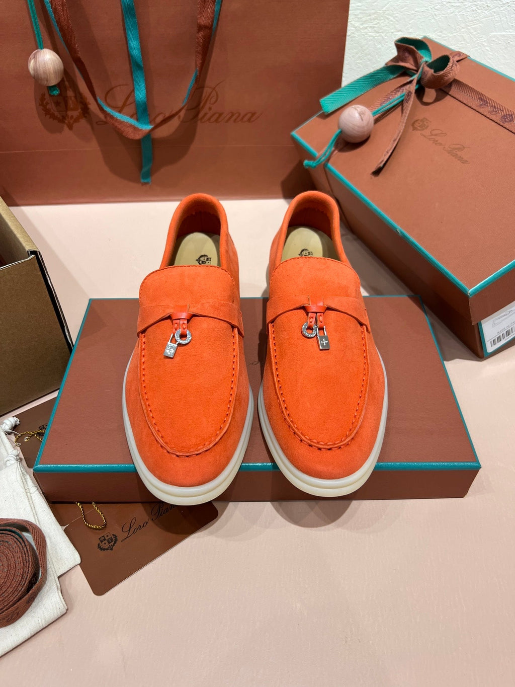 Loro Piana My Charms Suede Loafers