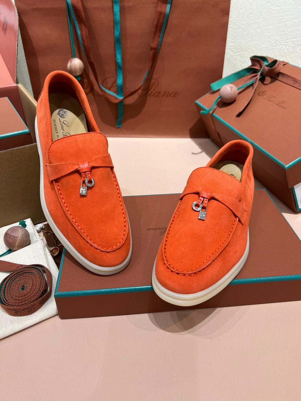 Loro Piana My Charms Suede Loafers