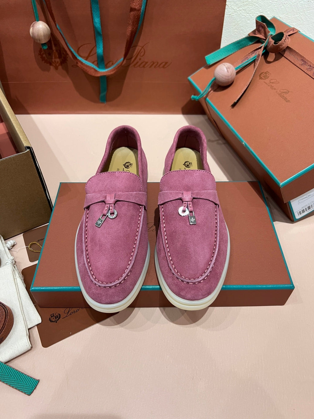 Loro Piana My Charms Suede Mules