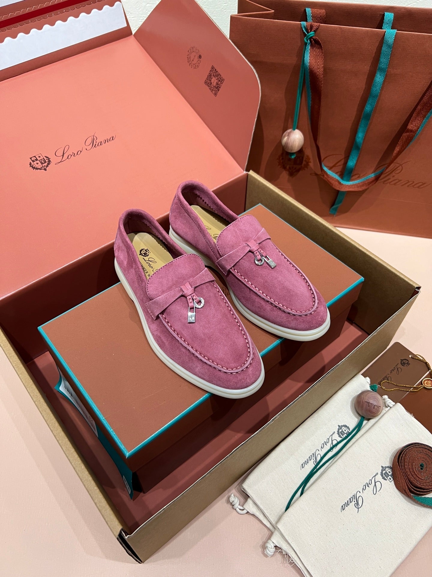Loro Piana My Charms Suede Mules