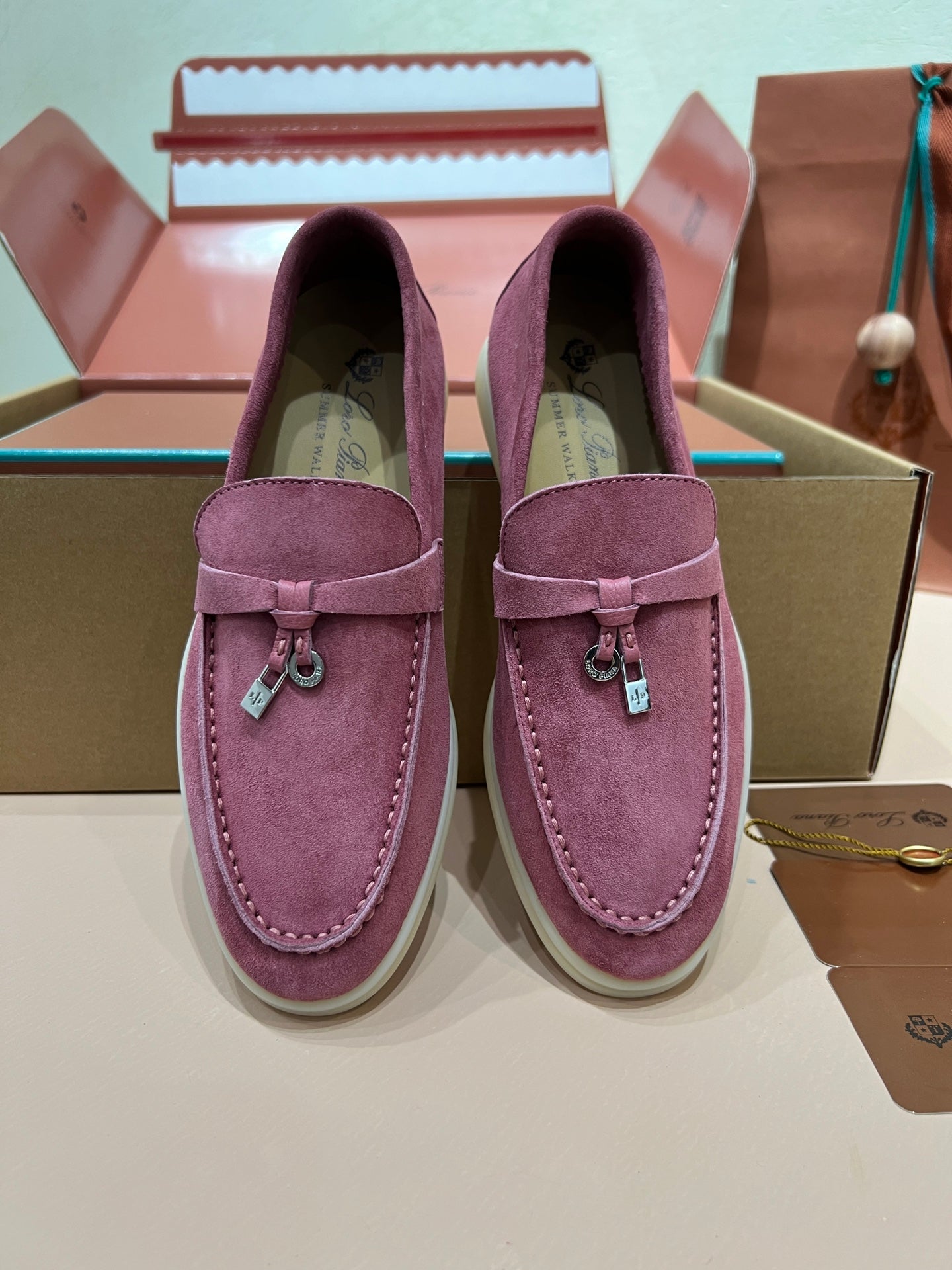 Loro Piana My Charms Suede Mules