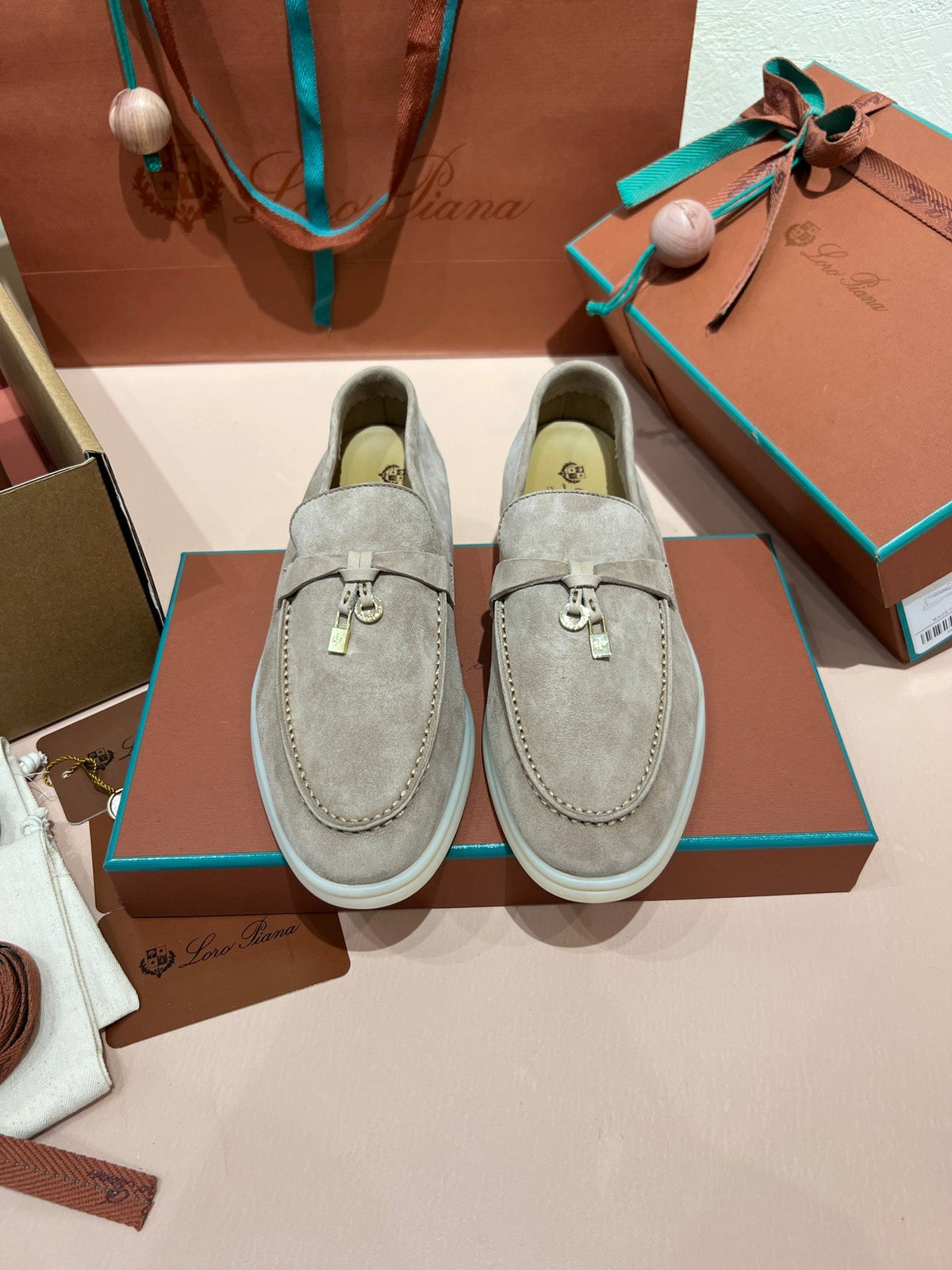 Loro Piana My Charms Suede Loafers