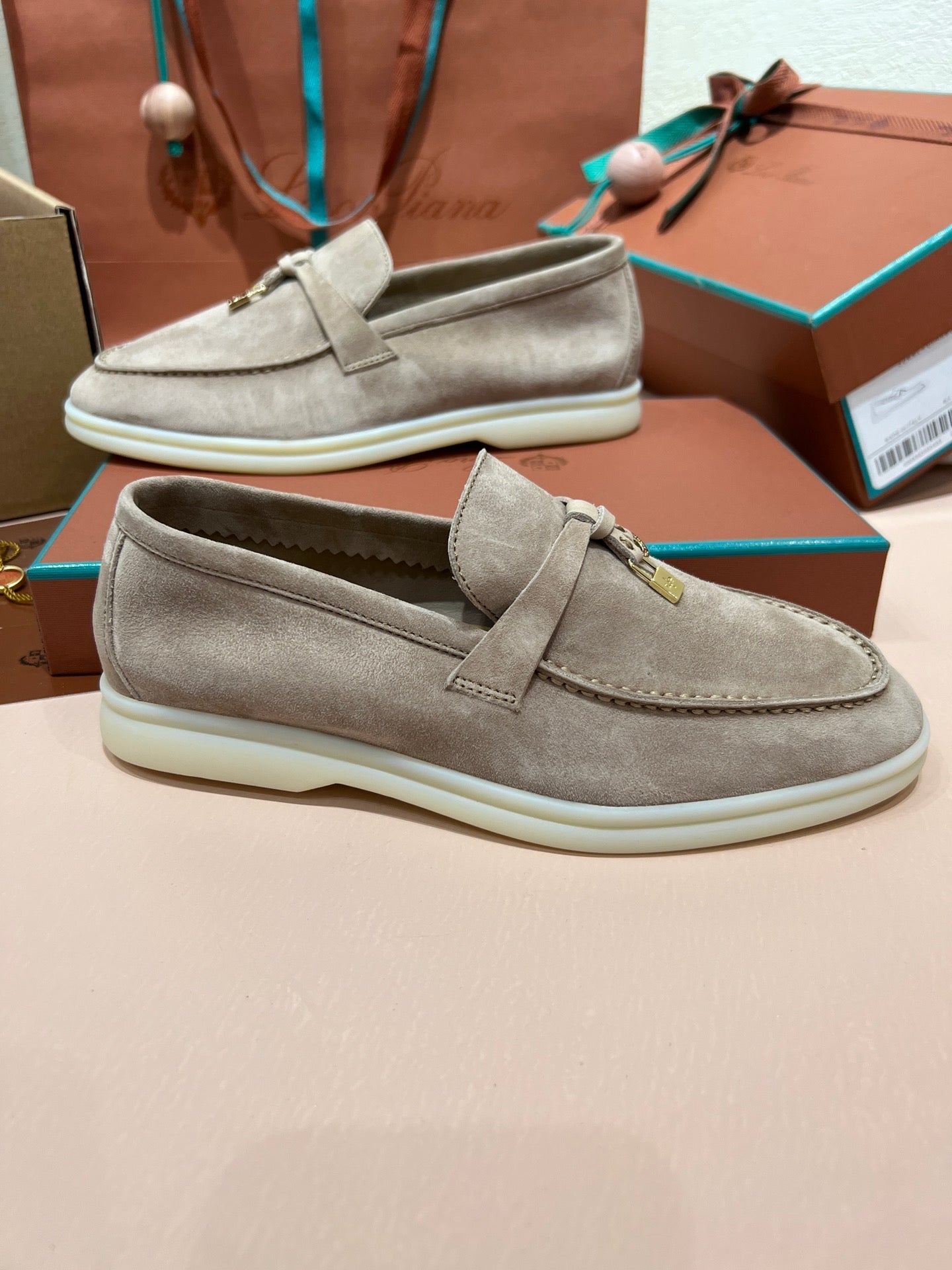 Loro Piana My Charms Suede Loafers