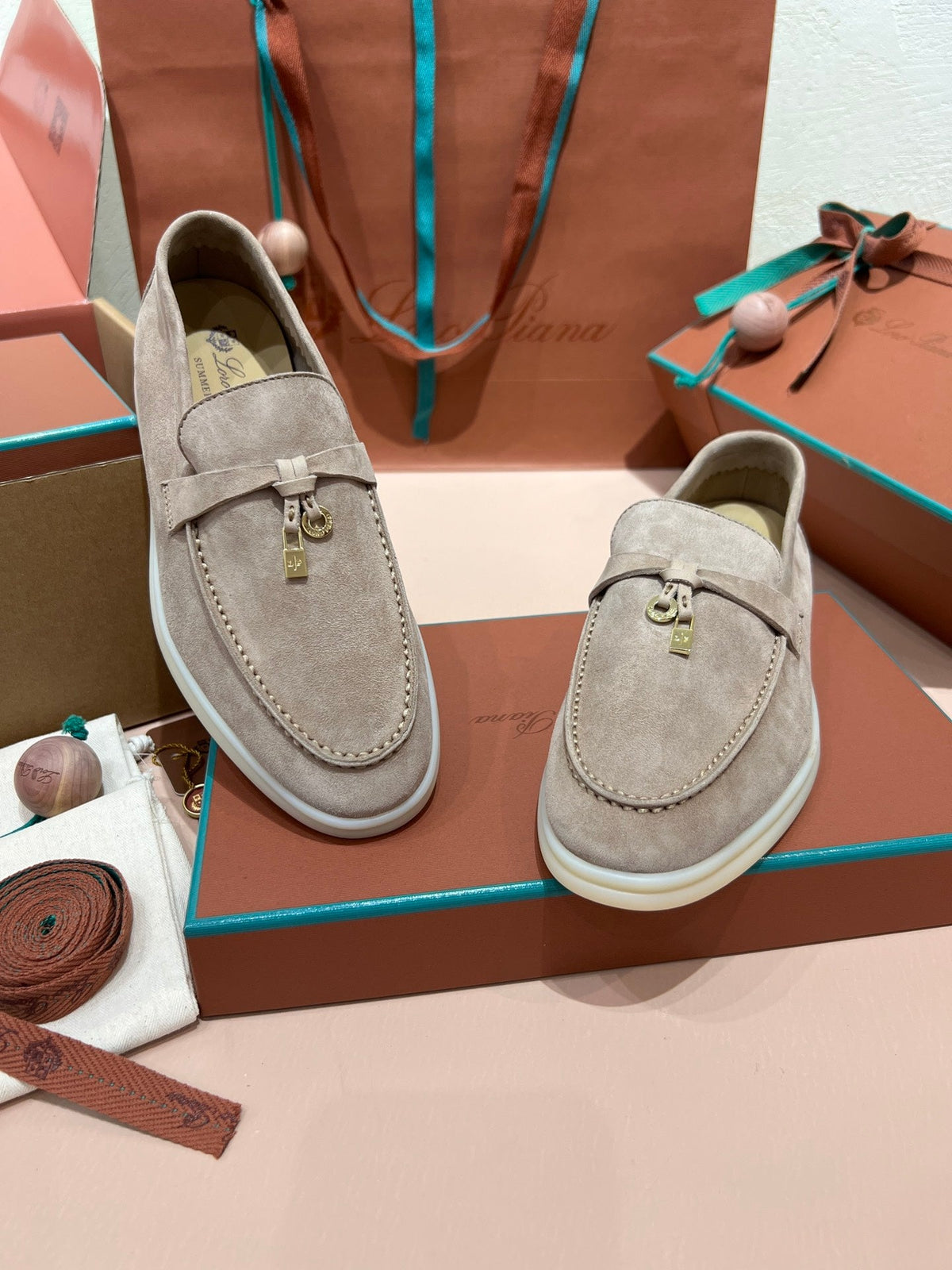 Loro Piana My Charms Suede Loafers