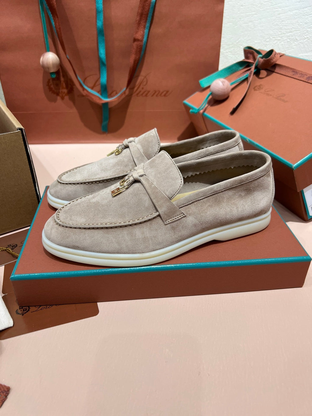Loro Piana My Charms Suede Loafers