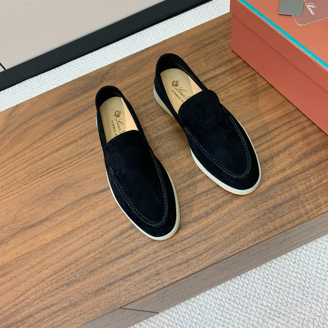 Loro Piana Glossy Cashmere Loafers