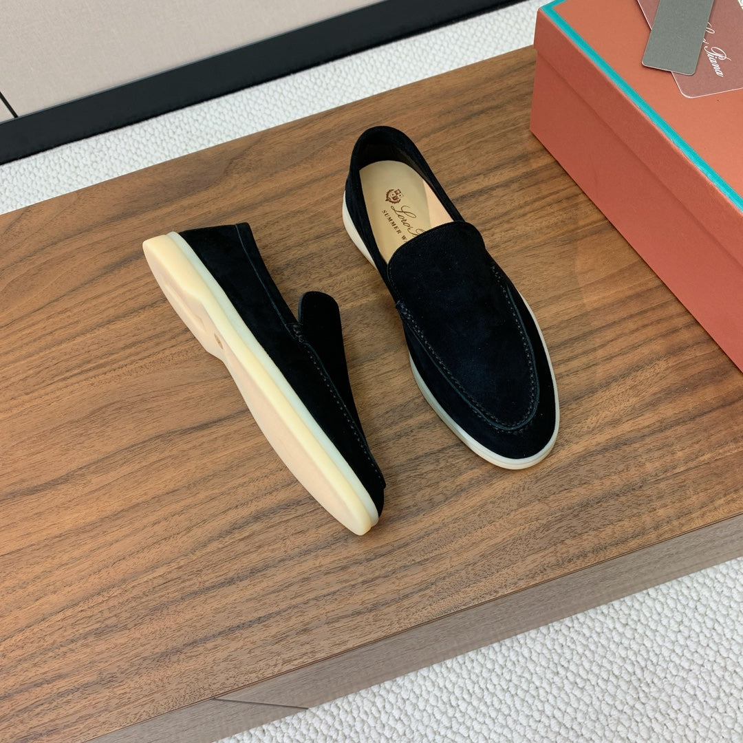 Loro Piana Glossy Cashmere Loafers