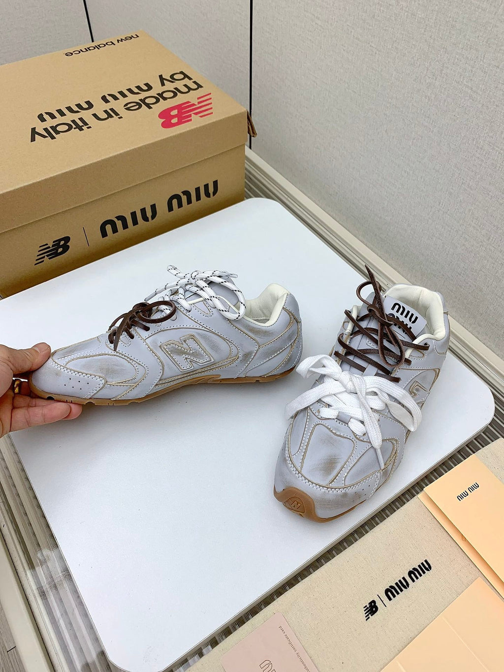 Miu Miu x New Balance Collaboration Runway Sneakers – 2024