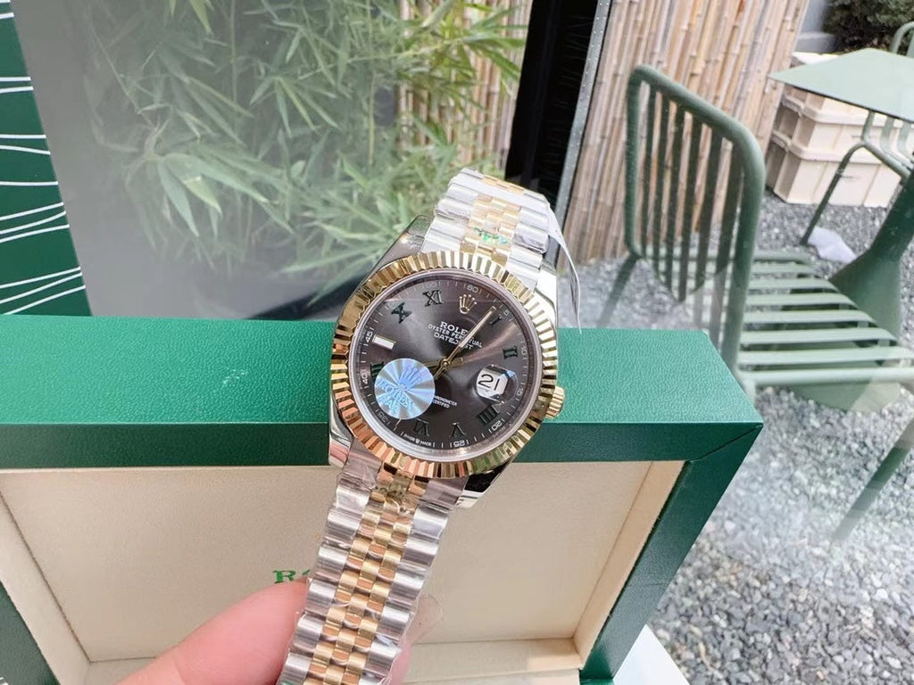 Rolex Datejust Two-Tone Green Watch