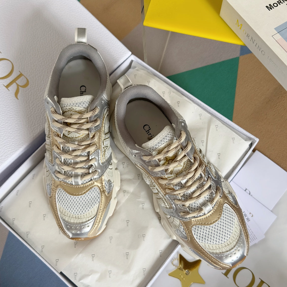 Dior Chrono Mesh and Leather Sneakers – 2024 Fall Collection