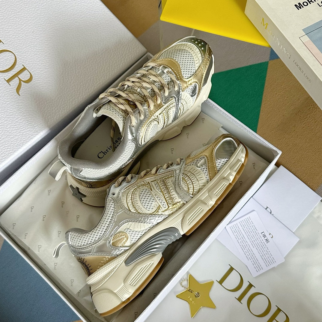 Dior Chrono Mesh and Leather Sneakers – 2024 Fall Collection