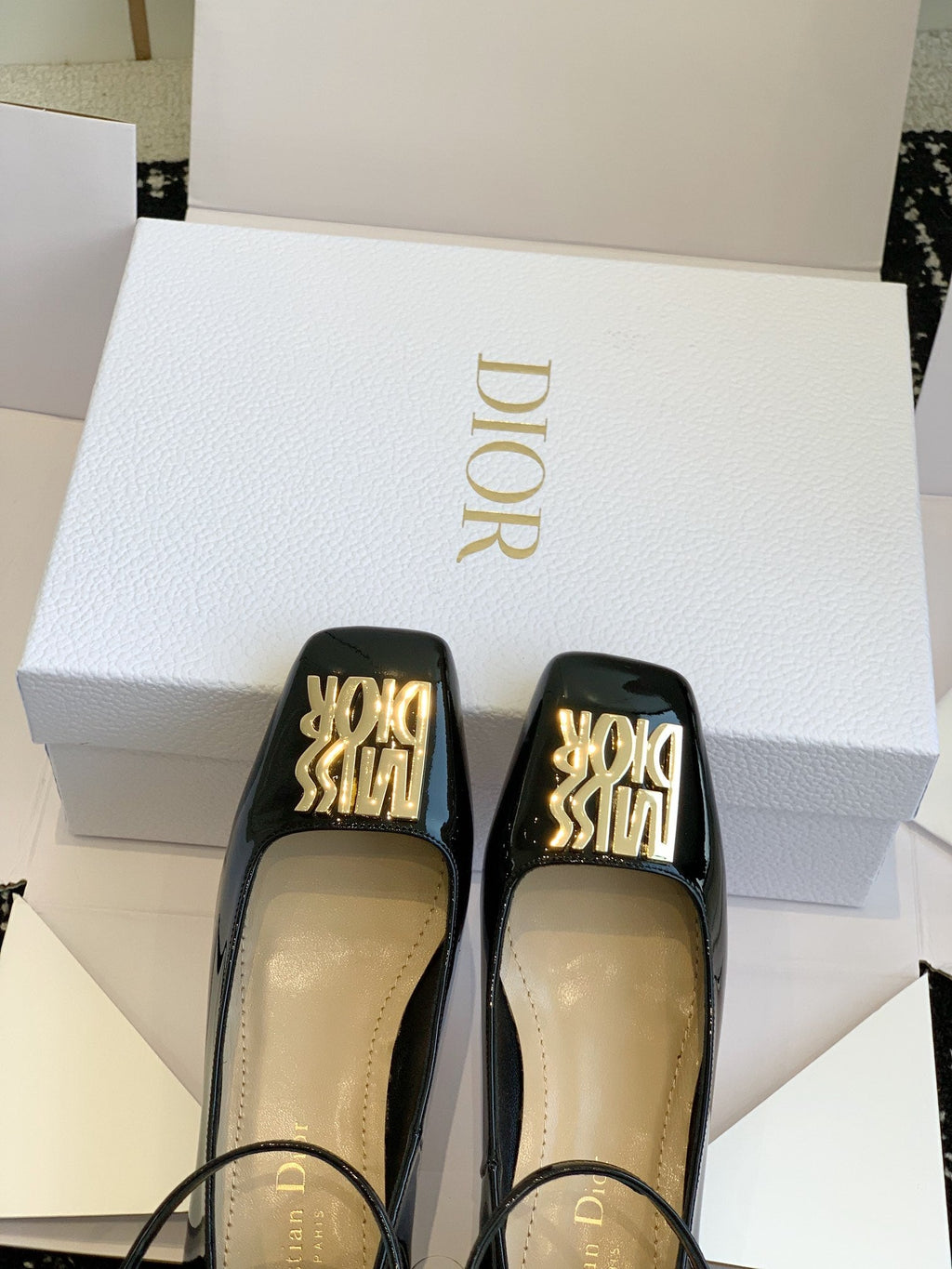 Dior MISS DIOR Chunky Heel Mary Jane Flats – 24SS