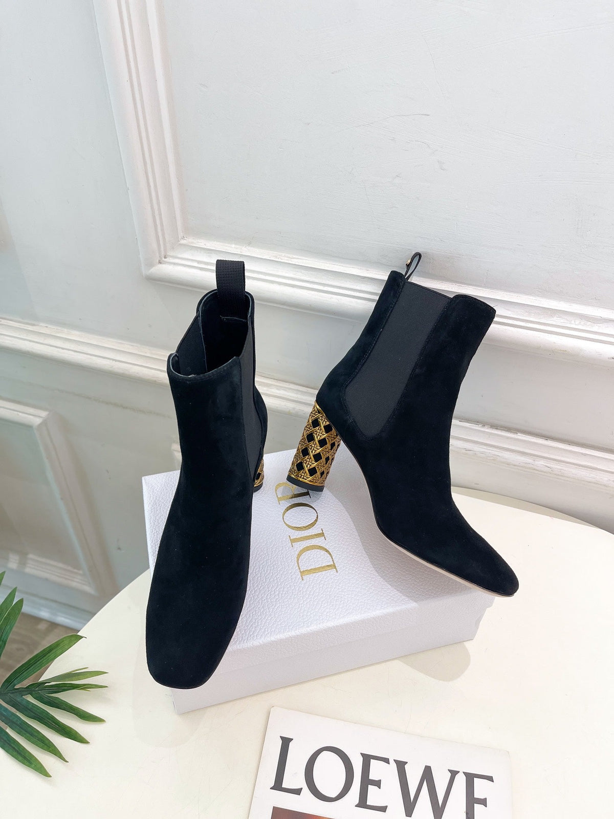 Dior Metallic Cannage Cylindrical Heel Chelsea Boots – 2024