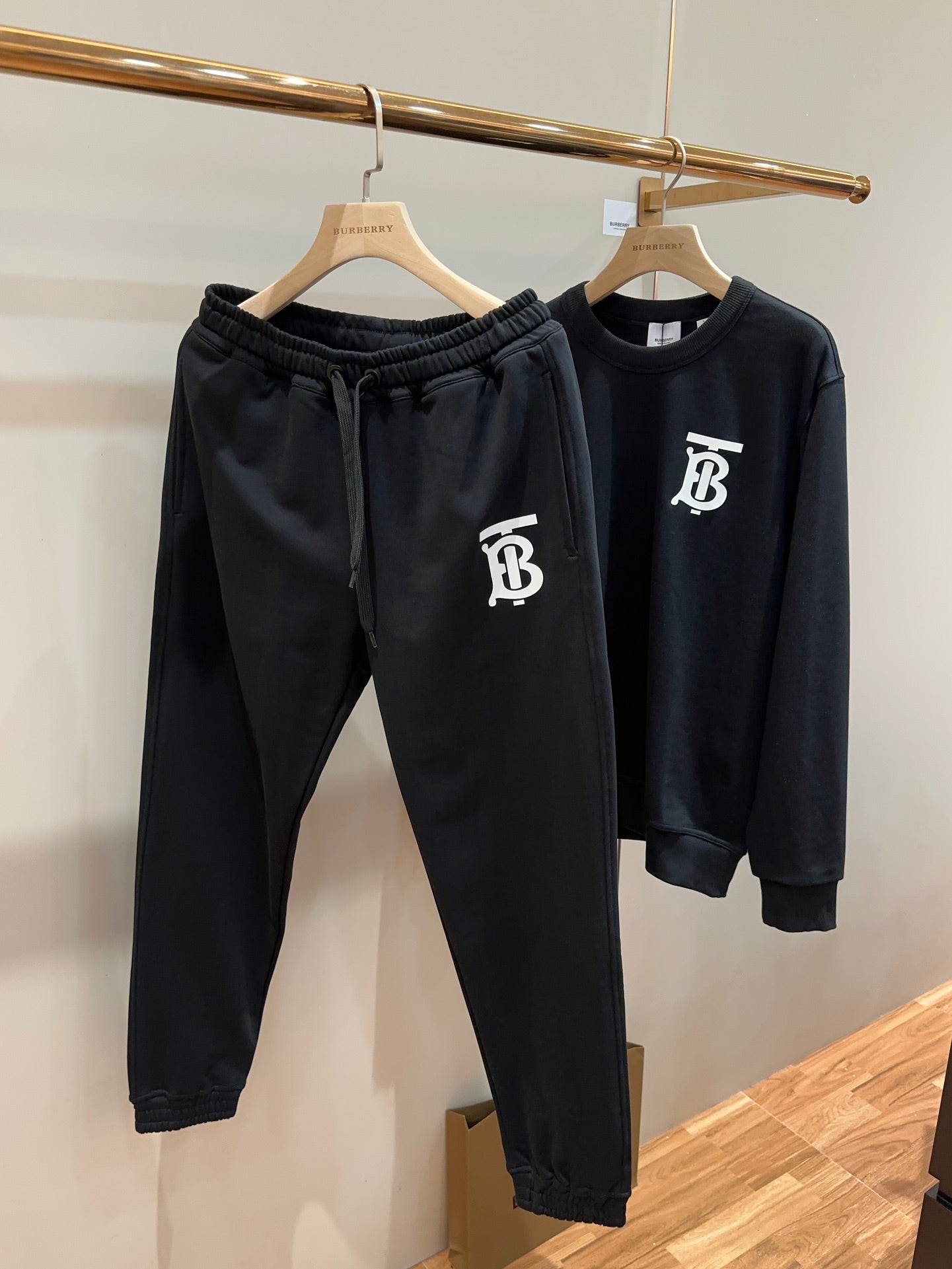 Burberry TB Monogram Cotton Sweatpants