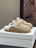 Prada FW24 Suede Fur Slippers – FW24