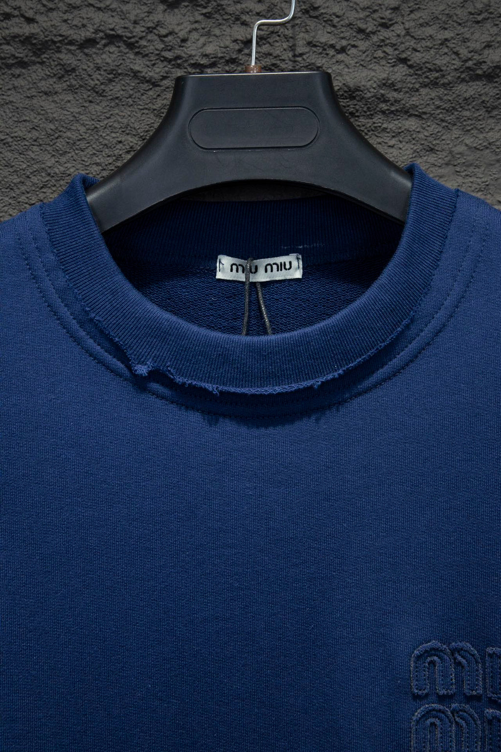 Miu Miu Embroidered Oversize Cotton Sweatshirt