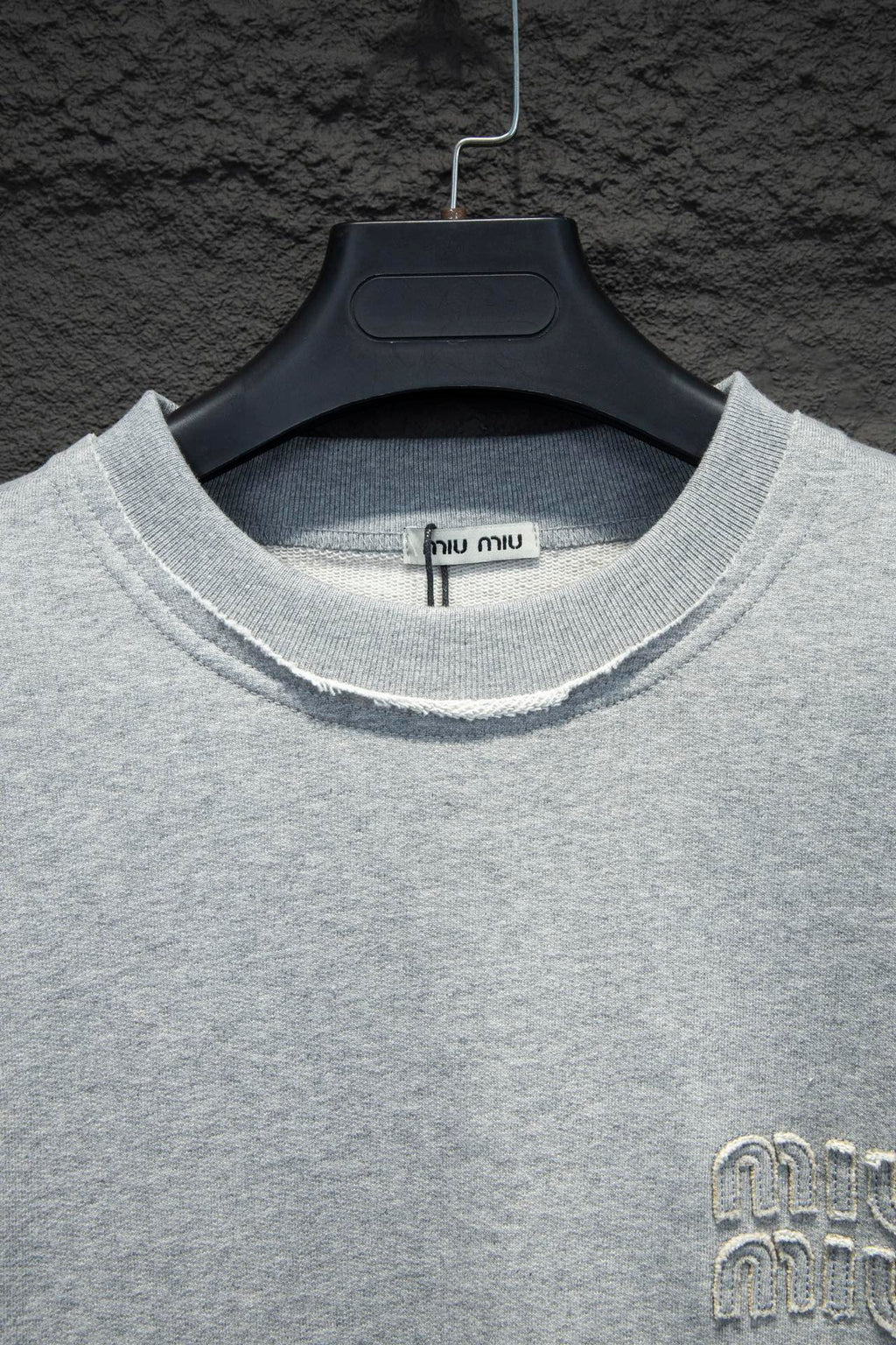 Miu Miu Embroidered Oversize Cotton Sweatshirt