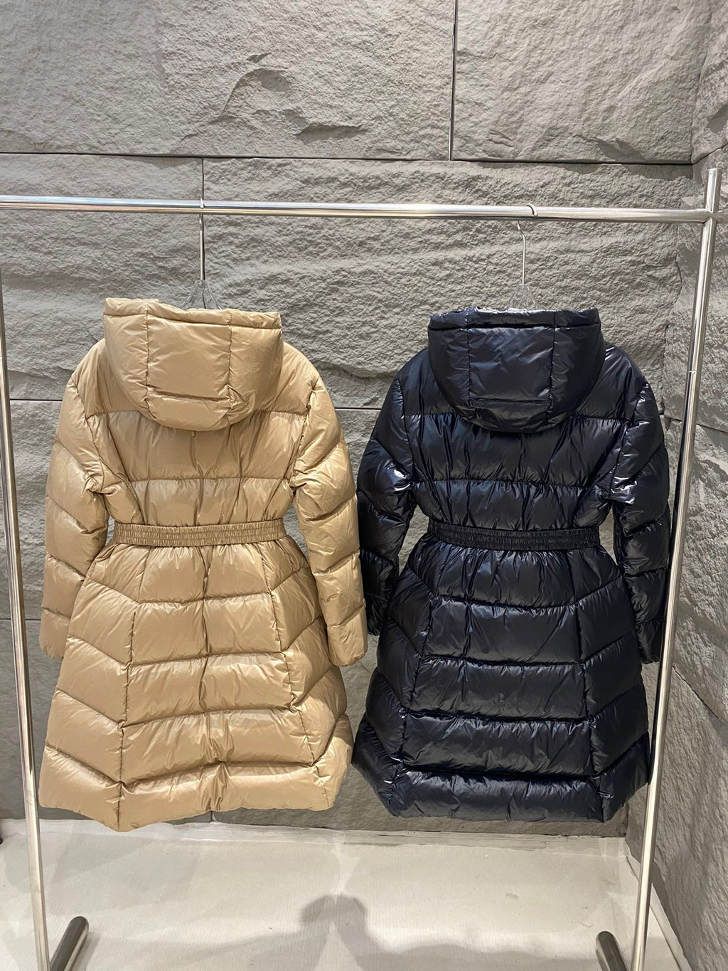 Moncler Bellevue Women's Long Belted Down Jacket