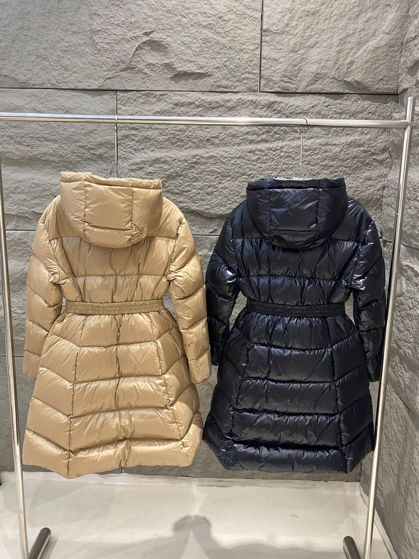 Moncler Bellevue Women's Long Belted Down Jacket
