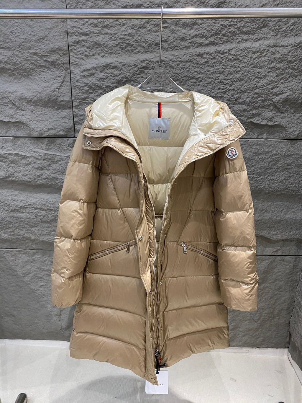 Moncler Bellevue Women's Long Belted Down Jacket