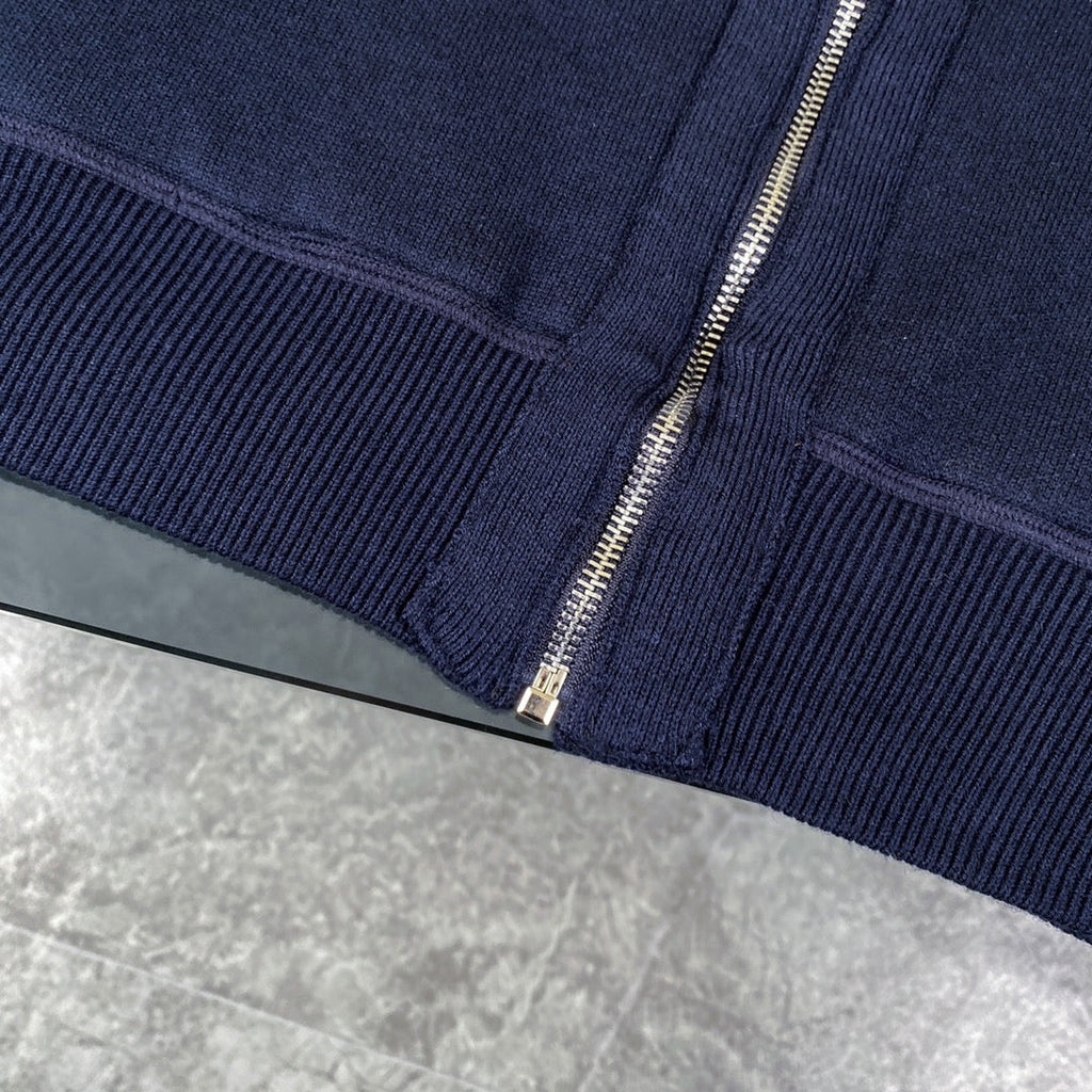 Hermès Classic Jacquard Cashmere Hooded Cardigan