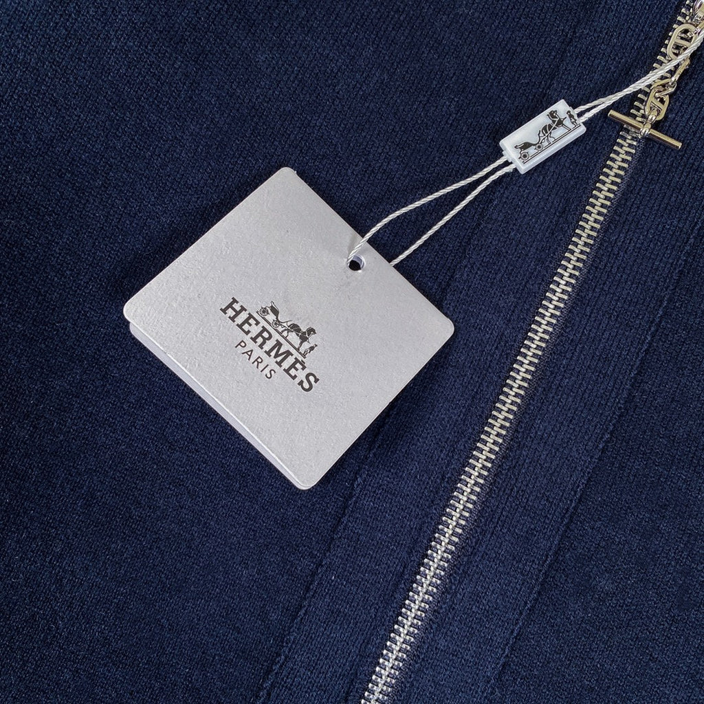 Hermès Classic Jacquard Cashmere Hooded Cardigan