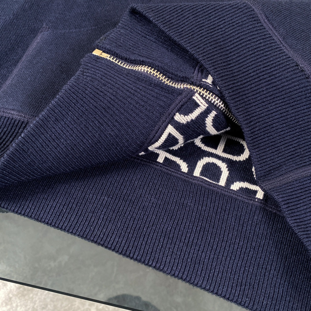 Hermès Classic Jacquard Cashmere Hooded Cardigan